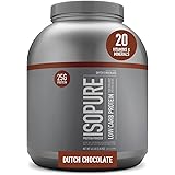 Isopure Protein Powder, Low Carb Whey Isolate, Gluten Free, Lactose Free, 25g Protein, Keto Friendly, Dutch Chocolate, 4.5 Po