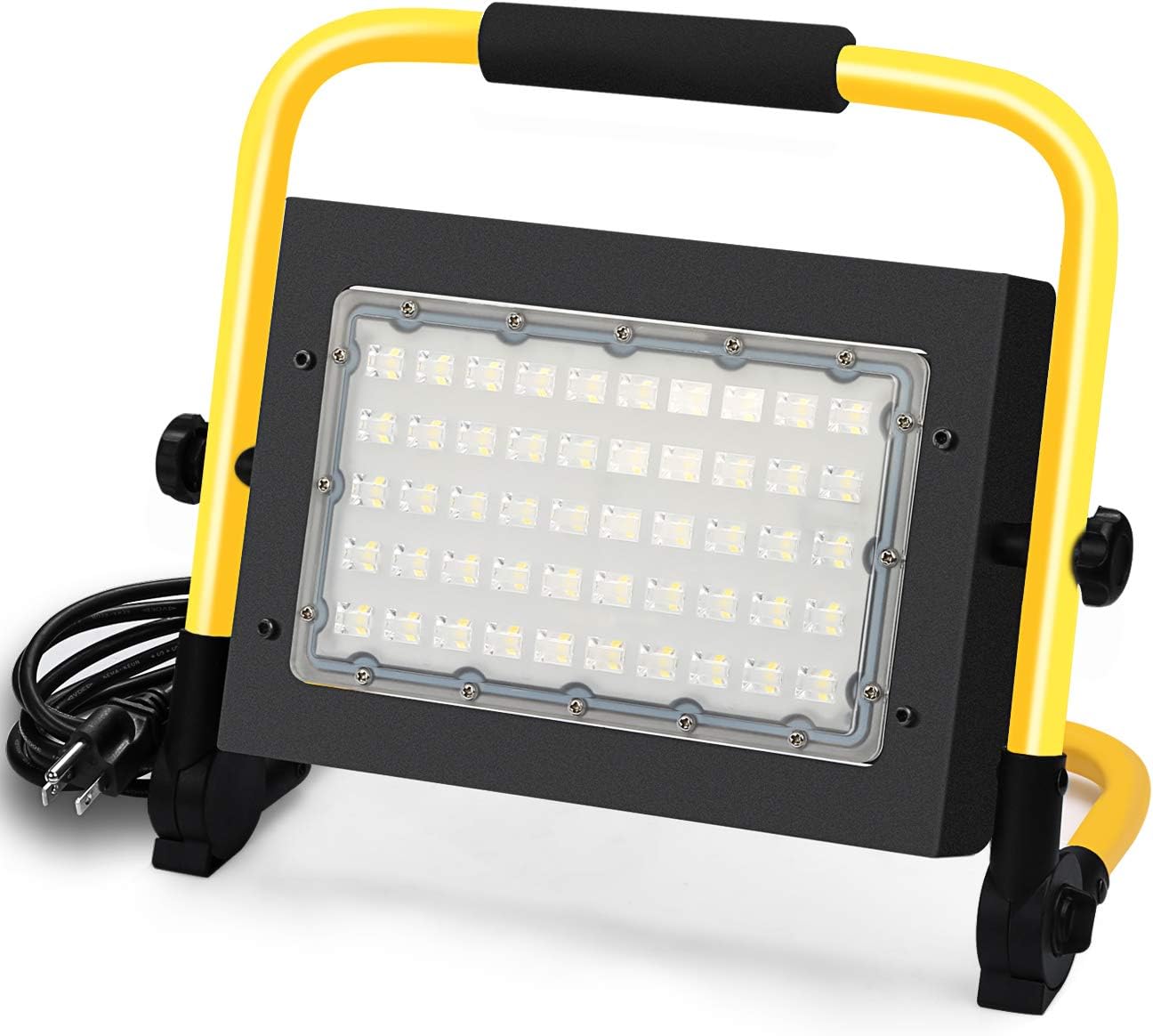 LEDMO Solar LED Street Lights - 6000mAh with Remote Control Auto On/Off Dusk to Dawn Included Mounting Bracket Outdoor Flood Security Lamp for Parking Lot, Yard, Garage, Patio,Garden