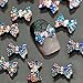 3D Nail Art Charms,Fashionclubs Glitter Bow Rhinestone Nail Art Sticker Decoration,Nail Tip Pendant Decal DIY Decoration,30-Pack