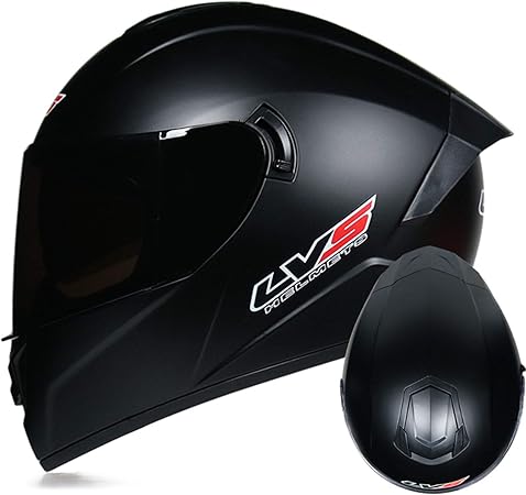 Amazon バイクヘルメット フルフェイスヘルメット オートバイヘルメット メンズ レディース ダブルシールド 男女兼用 耐衝撃 通気 おしゃれ シールド付き モトクロス 超軽量 Bicool マットブラック Xl 頭囲61 62 Cm フルフェイス 車 バイク