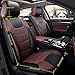 Super PDR 13pcs Microfiber leather Universal Fit seat covers set for cars full set 5 Seats,Anti-Slip Backing , Airbag Compatible(coffee L)