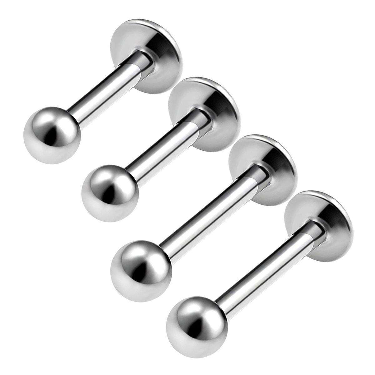 4PCS Surgical Steel Monroe Labret 14 gauge 6mm 8mm 3mm Ball Marilyn Monroe Auricle Earrings Cartilage Piercing Jewellery 0313