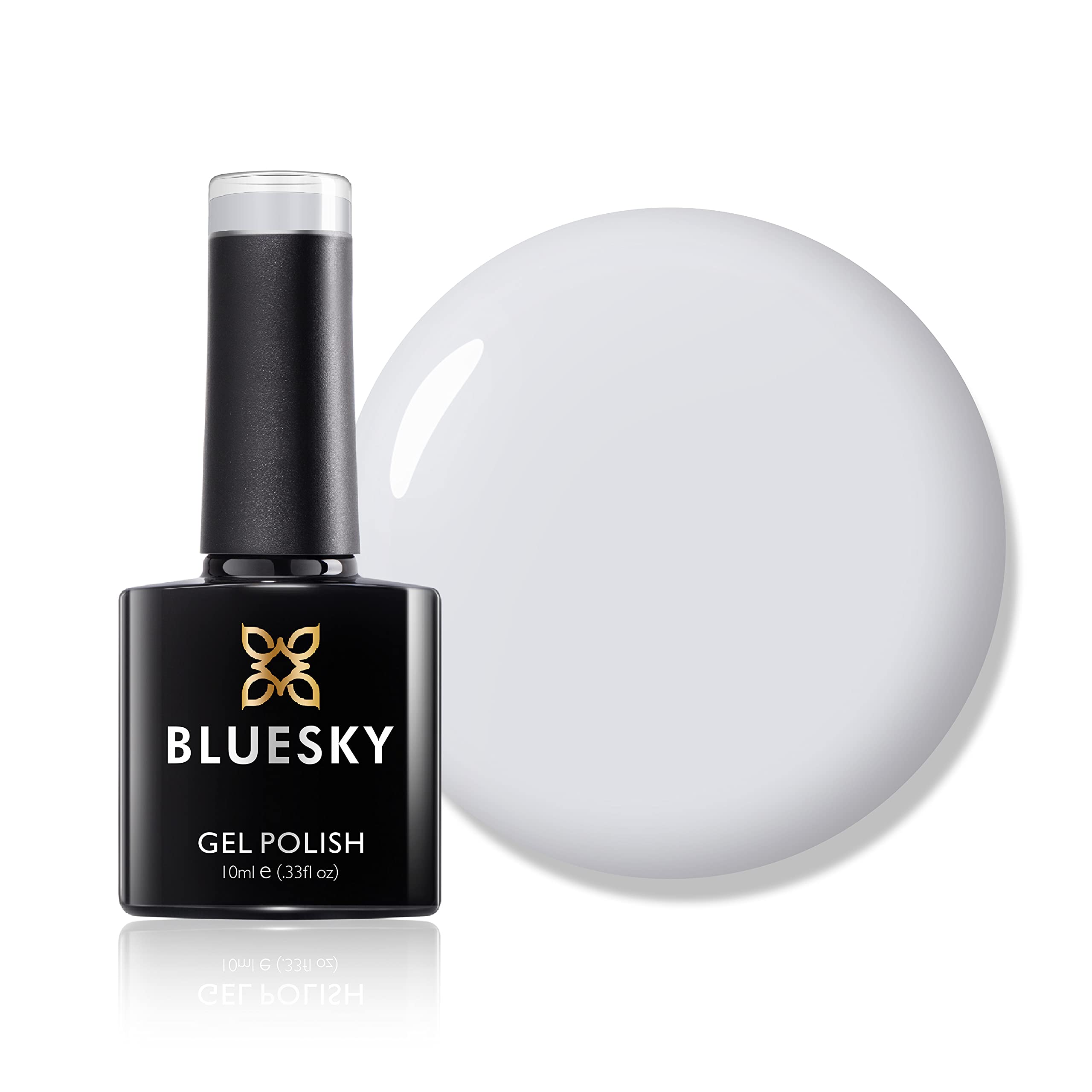 Bluesky Gel Nail Polish, Blue Tint Cream A042, Pale, Snow,White Long Lasting, Chip Resistant, 10 ml (Requires Drying Under UV LED Lamp)