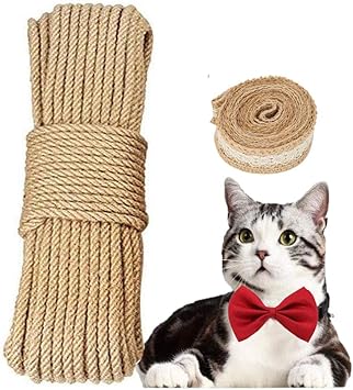 Amazon 麻ロープ 太さ8mm キャットタワーリペアロープ サイザルロープ 爪研ぎ 爪とぎ用 猫タワー キャットウォーク 園芸 丈夫麻縄 麻紐 麻ひも 天然繊維 キャットクライミングフレームの修理の代替品 装飾diyヘシアンリボン含まれています 30m Cyan Lemon Amazon 麻ロープ 太さ8mm キャットタワーリペアロープ サイザルロープ 爪研ぎ 爪とぎ用 猫タワー キャットウォーク 園芸 丈夫麻縄 麻紐 麻ひも 天然繊維 キャットクライミングフレームの修理の代替品 装飾diyヘシアンリボン含まれています 30m Cyan Lemon