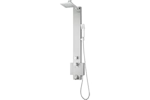 Blue Ocean 48" Stainless Steel SPS822A Shower Panel Tower with Rainfall Shower Head and Spout