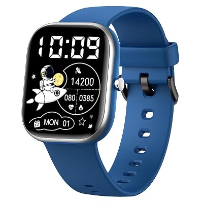 Smart Watch for Kids Fitness Tracker No Phone/APP Needed,19 Sport Mode,1.5" DIY Dial,IP68 Waterproof,Sleep Monitor,Pedometers,Heart Rate,Great Birthday Gift for Boys Girls Teens 6-14 Year Olds (Blue)