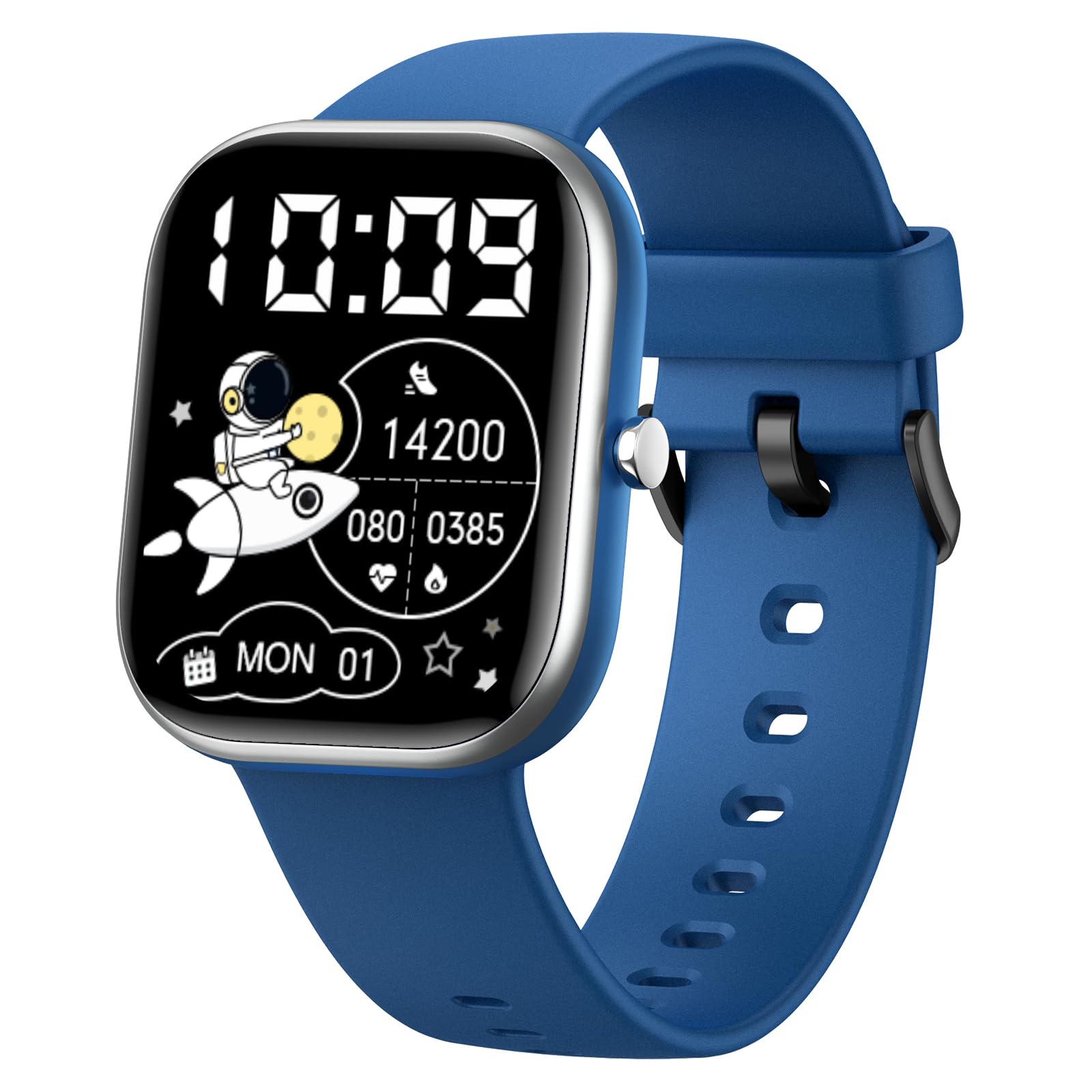 Photo 1 of Smart Watch for Kids Fitness Tracker No Phone/APP Needed,19 Sport Mode,1.5" DIY Dial,IP68 Waterproof,Sleep Monitor,Pedometers,Heart Rate,Great Birthday Gift for Boys Girls Teens 6-14 Year Olds (Blue)