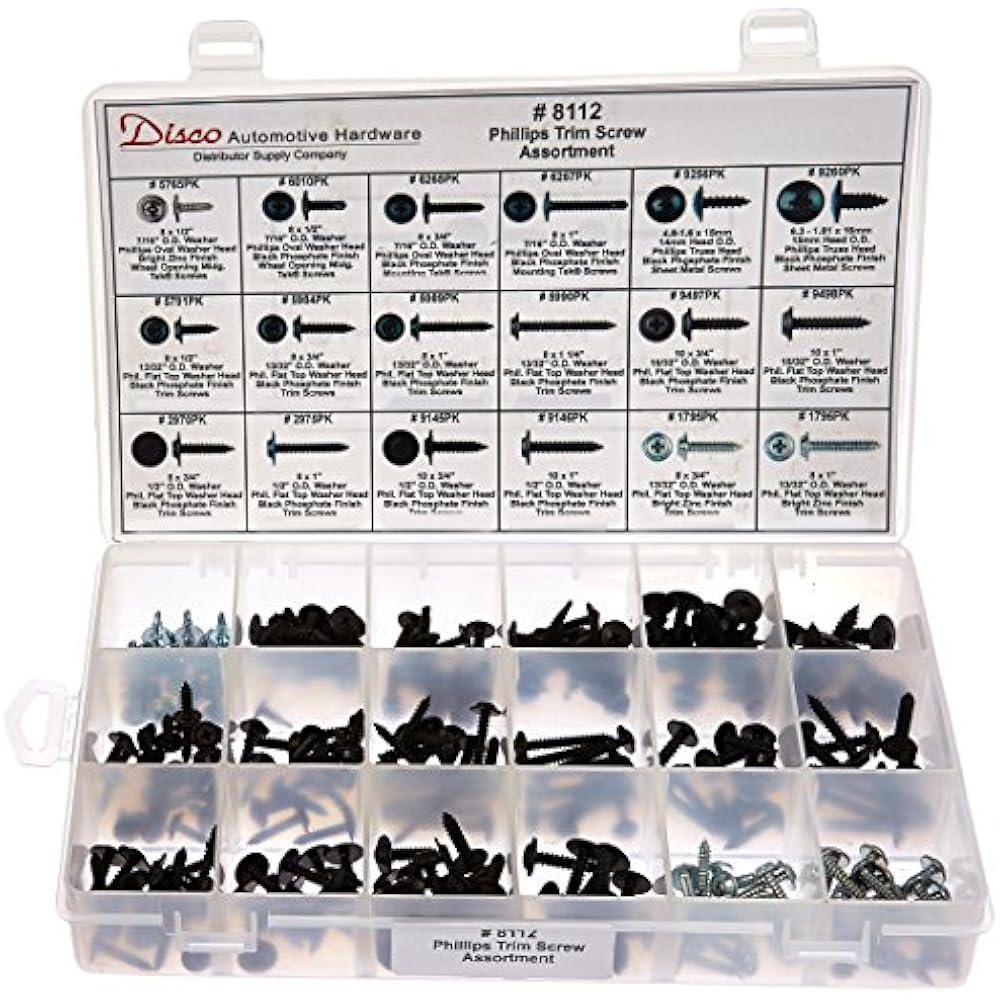 8112 Phillips Trim Screw Assortment Automotive eBay