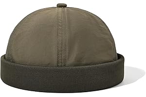 Clakllie Quick Dry Brimless Hat for Men & Women Lightweight Sailor Cap Summer Docker Hat Waterproof Skull Caps