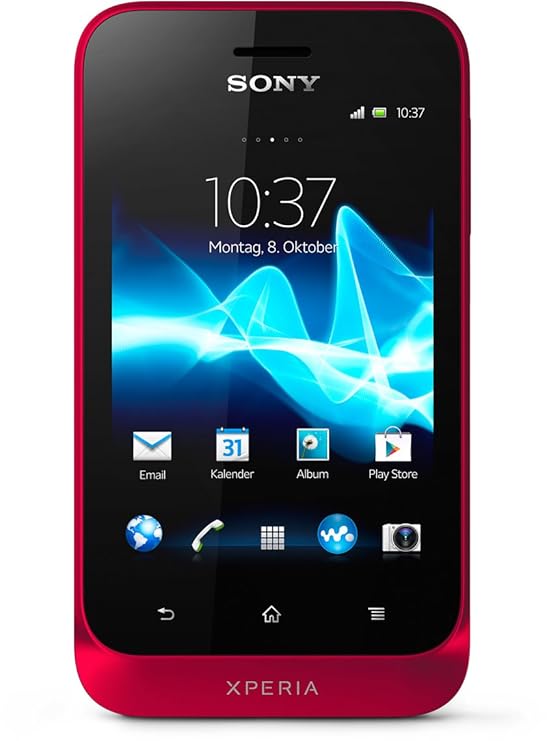 Sony Xperia tipo Smartphone (8,1 cm (3,2 Zoll) Touchscreen, 3,2 Megapixel Kamera, Android 4.0) rot