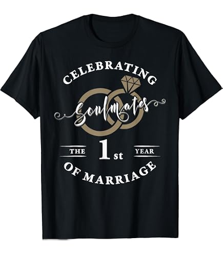 Amazon.com: Couples Married 1-Year Funny 1st Wedding Anniversary T