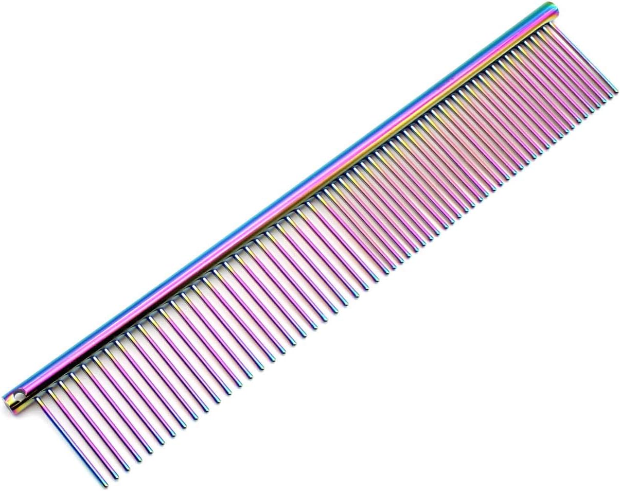 SH ARTISANSH Pet Stainless Steel Comb Cat and Dog Grooming Comb, With