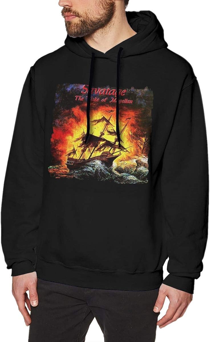 mens printed fleece pullover