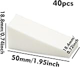 SZCXDKJ 40pcs Nail Art Sponges Triangle Makeup Cosmetic Sponge Wedges Beauty view 2