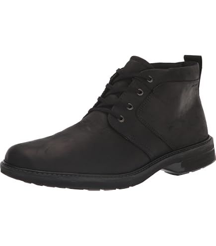 Ecco Black Leather Lace-Up Chukka Boots Size 11 Excellent Condition Ecco SKYLER Chukka Booties Oil Nubuck Lace Up Ankle Boot Sz  main image 2