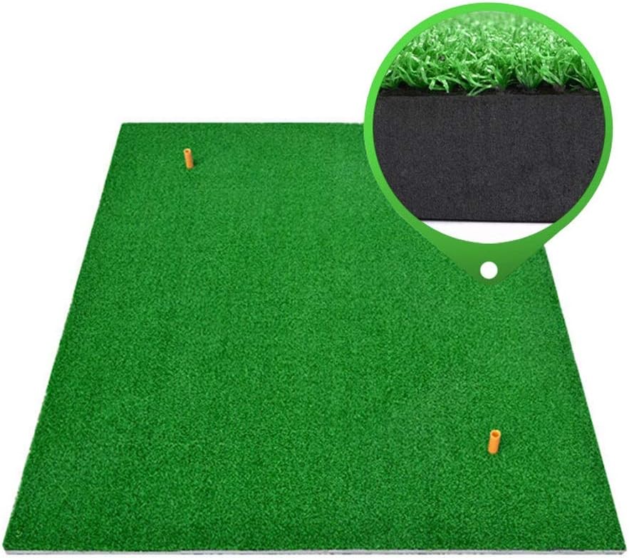 CarPET Golf Practice Mat, Backyard Golf Training Practice Hitting Mat with Rubber Tee Holder, Outdoor and Indoor Hitting Practice Pad (Size : 120x120cm)
