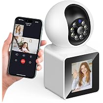Amazon.com : NAZRIO Home Two Way Video Camera, 2.4" Indoor 2K ...