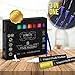 A Frame Chalkboard with Chalk Markers by HBCY Creations: 40x20 Solid Wood A-Frame Sign Gray Double-Sided Magentic Menu Board, Deluxe Set Includes 8 Chalk Markers, 10 Stencils, 2 Magnets