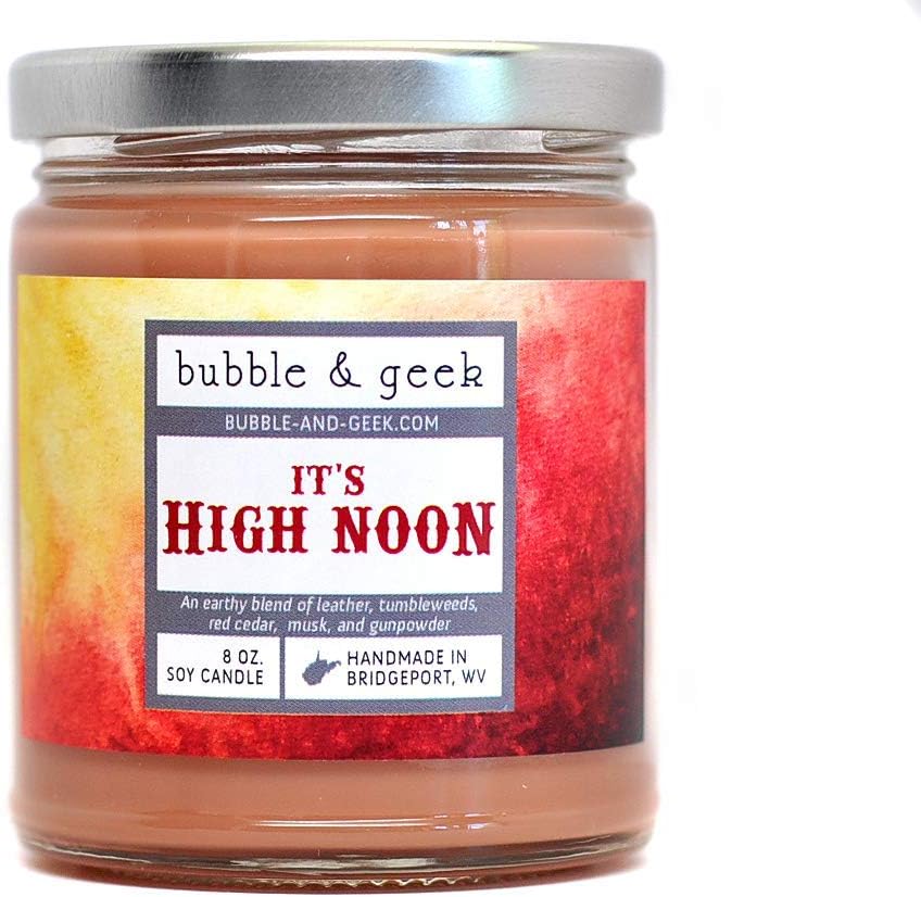 "It's High Noon" Scented Soy Candle, western, leather, musk, cedar