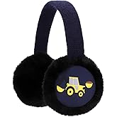 ZTL Kids Knit Earmuffs Soft Plush Ear Warmers Winter Outdoor Ear Muffs for Boys Girls