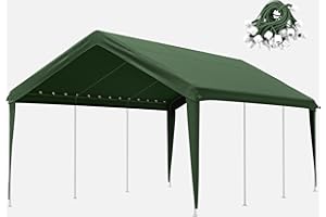 SNUBBULL Carport Canopy Replacement Cover 12x20 Heavy Duty Outdoor Portable Car Canopy Oxford Waterproof UV & Tear Resistant Garage Canopy with Ball Bungees (Frame is Not Included)