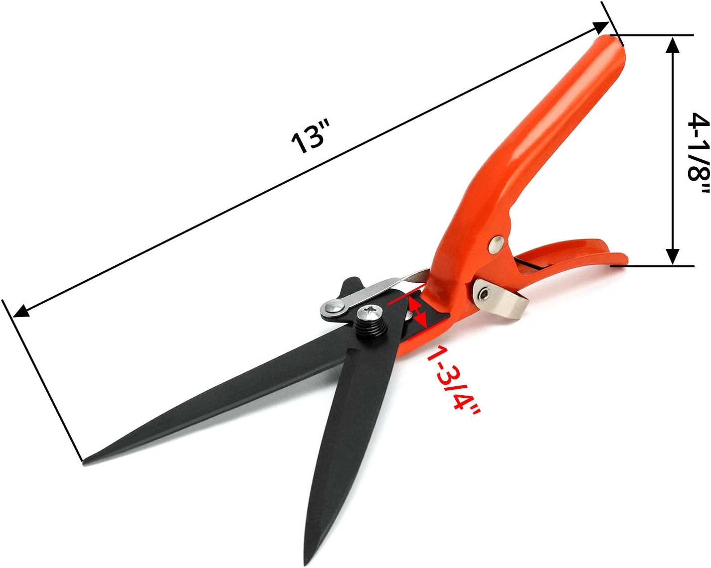 QWORK Garden Shears - Grass Shears with Comfort Grip Handle an Rigid Blade for Shearing Hedge/Branches/Flower and grass: Home Improvement