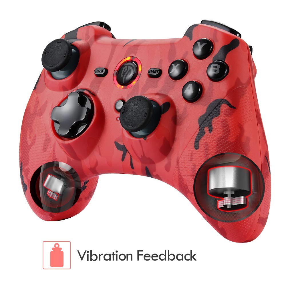 EasySMX 2.4G Wireless Controller for PS3, PC Gamepads with Vibration Fire Button Range up to 10m Support Steam PC PS3 Android Devices and TV Box