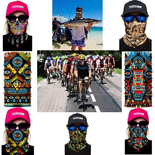 MIRKOO 3D Breathable Seamless Tube Face Mask, Dust-proof Windproof UV Protection Motorcycle Bicycle ATV Face Mask for Cycling Hiking Camping Climbing Fishing Hunting Motorcycling (NART-489)