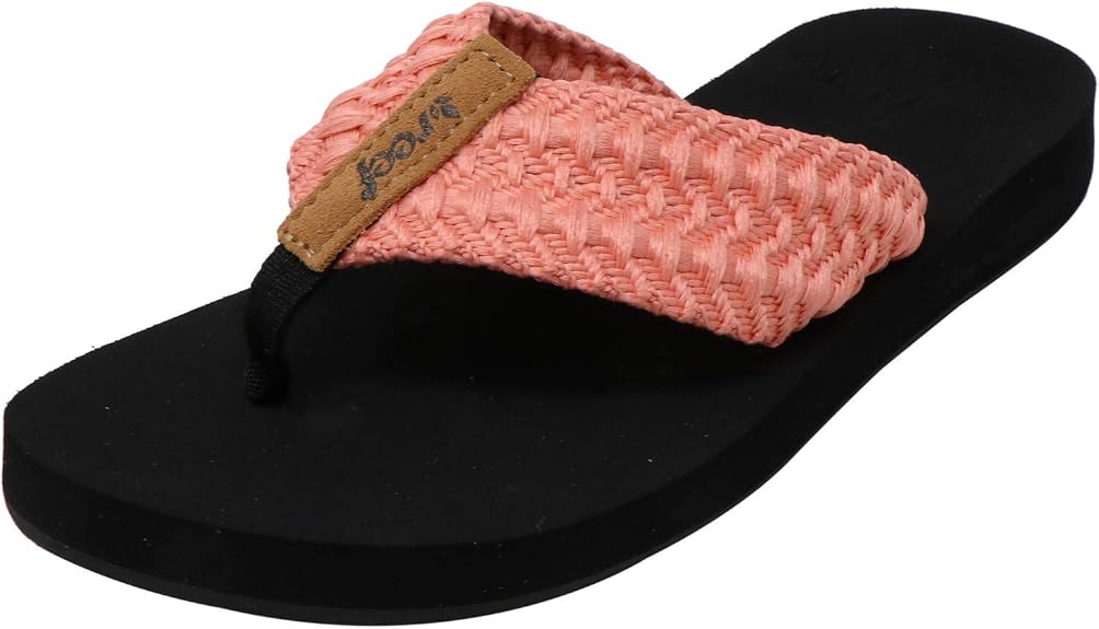 coral color flip flops
