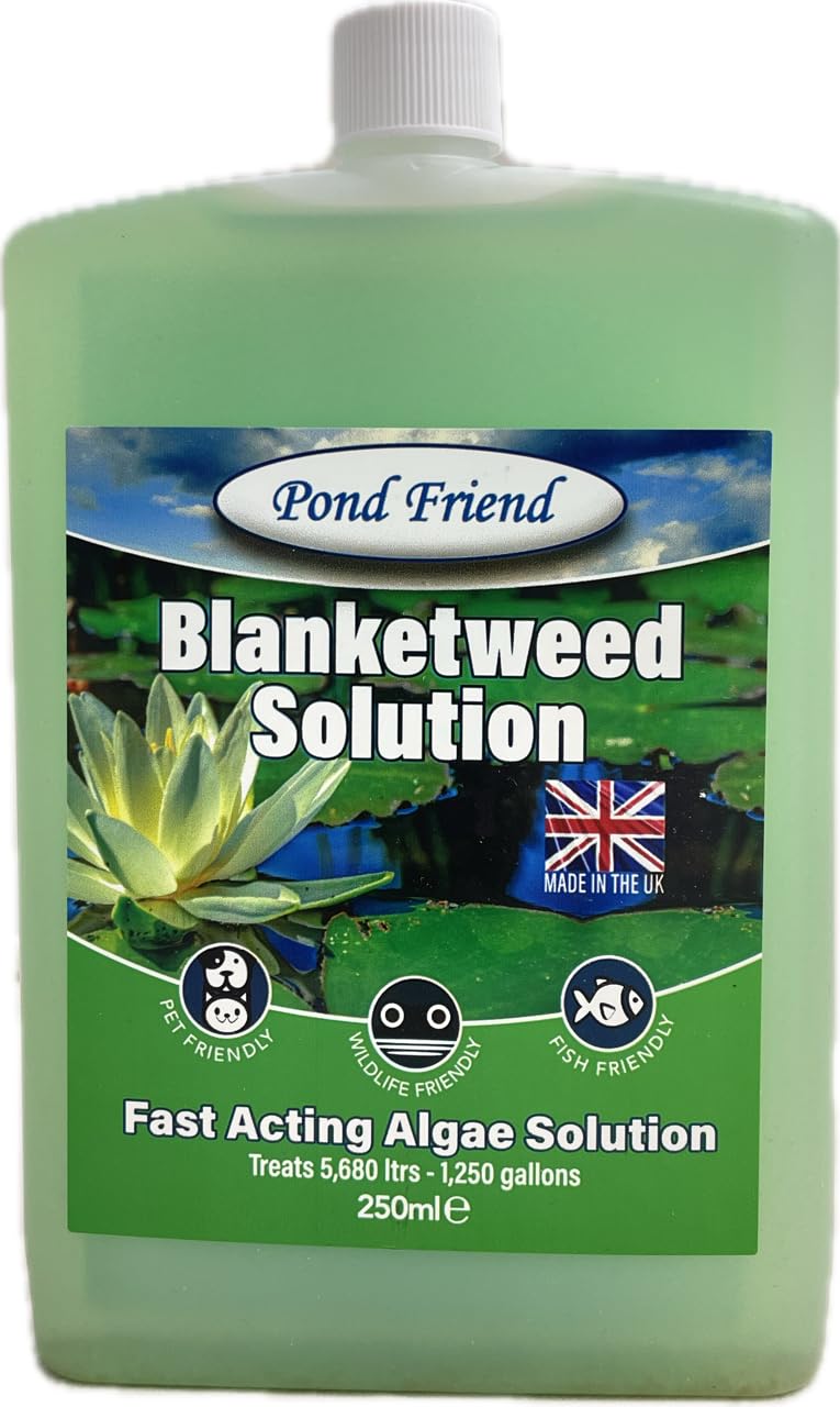 Pond Friend Blanketweed Solution Fast Acting String & Filament Algae Water Treatment For Clearer Cleaner Water 250ml Treats 5680 Litre