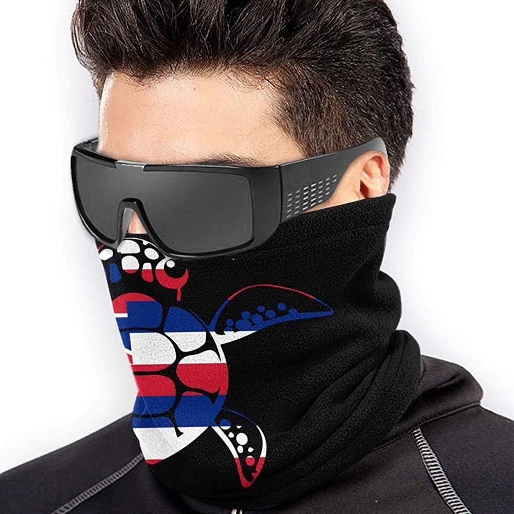Bandanas Hawaii State Flag Turtle Windproof Seamless Neck Warmer Durable Neck Gaiter Unisex Personalized Soft Music Festival Cozy Running Outdoor Special Walking Winter Hiking