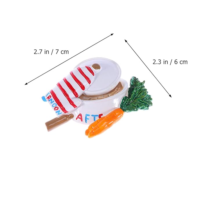 Hemoton 2 Piezas Sopa tazón Zanahoria simulación Resina Nevera ...