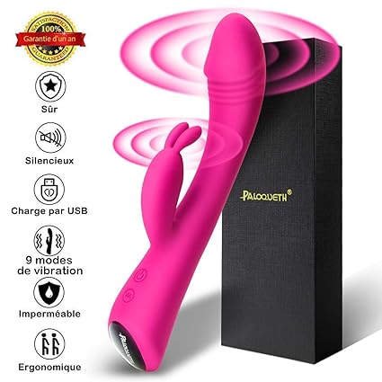 G-Punkt Rabbit Vibrator mit Hasenöhrchen zur Klitoris-Stimulation PALOQUETH Wasserdichter, wiederaufladbarer Klitorisvibrator