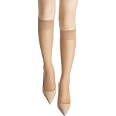 leg elegant 6 Pairs Women's Knee High Stockings Sheer Transparent Toe 20D | Breathable Material, Design for Daily Wear, Spandex and Nylon blend, Reinforced Transparant Toe, 12+ Colors