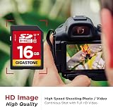Gigastone 16GB SD Card Class 10 U1 UHS-I SDHC Full HD Video view 2