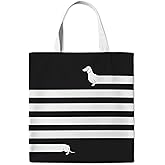 WAITPI Dachshund Dog Gifts Canvas Tote Bag, Dachshund Gifts Tote Bag for Women Dog Lover, Travel Reusable Grocery Bags