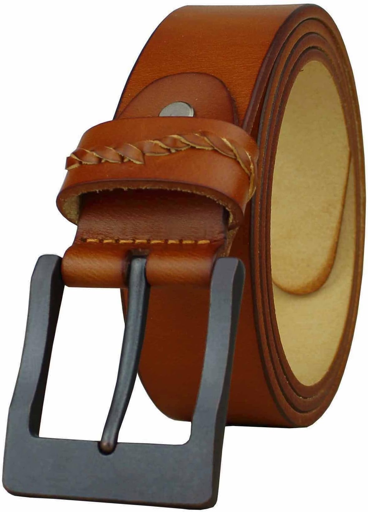 Heepliday Men's Simple Casual Soft Vintage Leather 15009 Belt