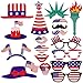 PBPBOX 4th of July Photo Booth Props for Independence Day Party Decorations - 40 Pieces