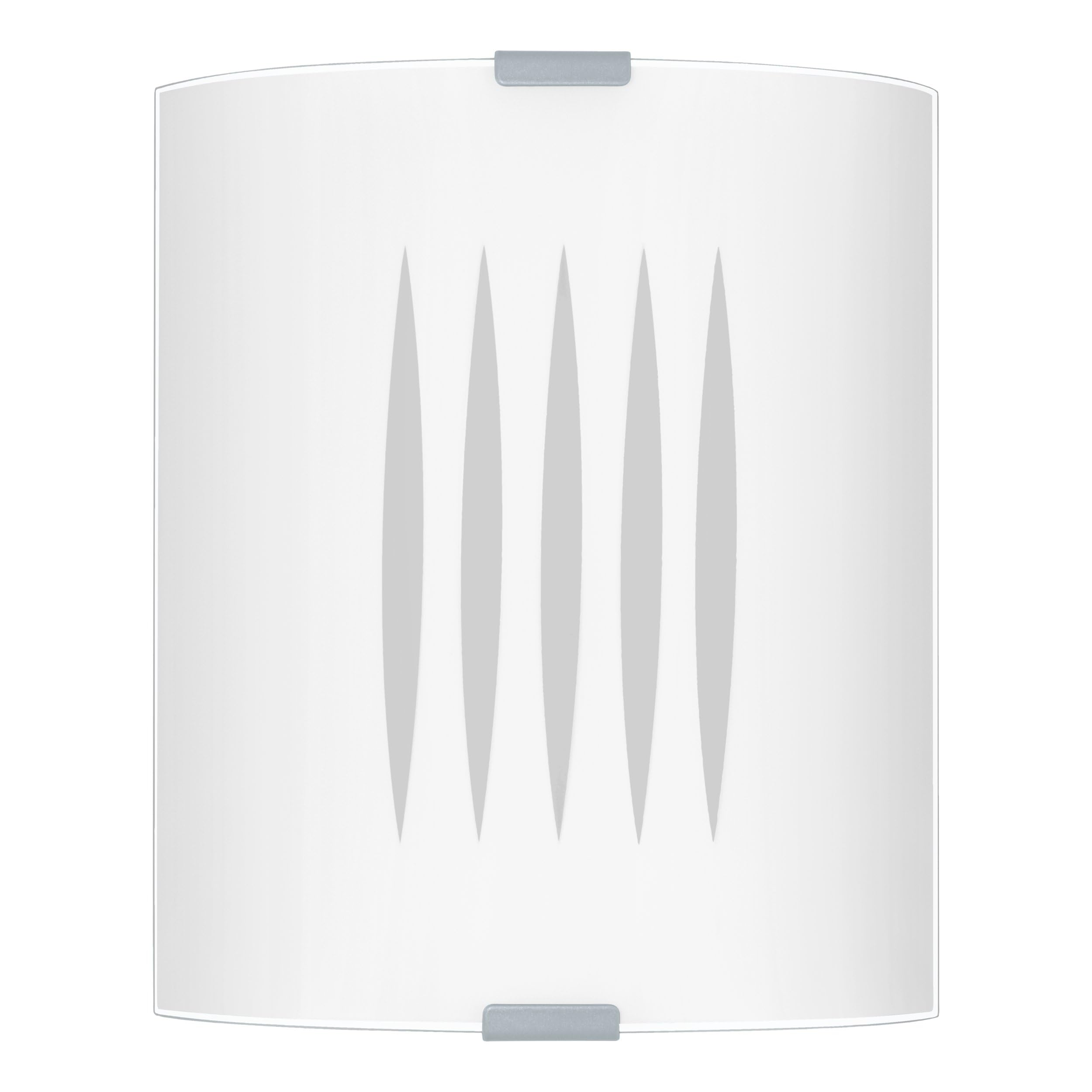 Eglo Wall Lamp Grafik, 1-Light Ceiling lamp Classic, wall Light Made of Metal and Frosted Glass, Ceiling Light with line Decoration, Living Room lamp, Hallway lamp with E27 Socket