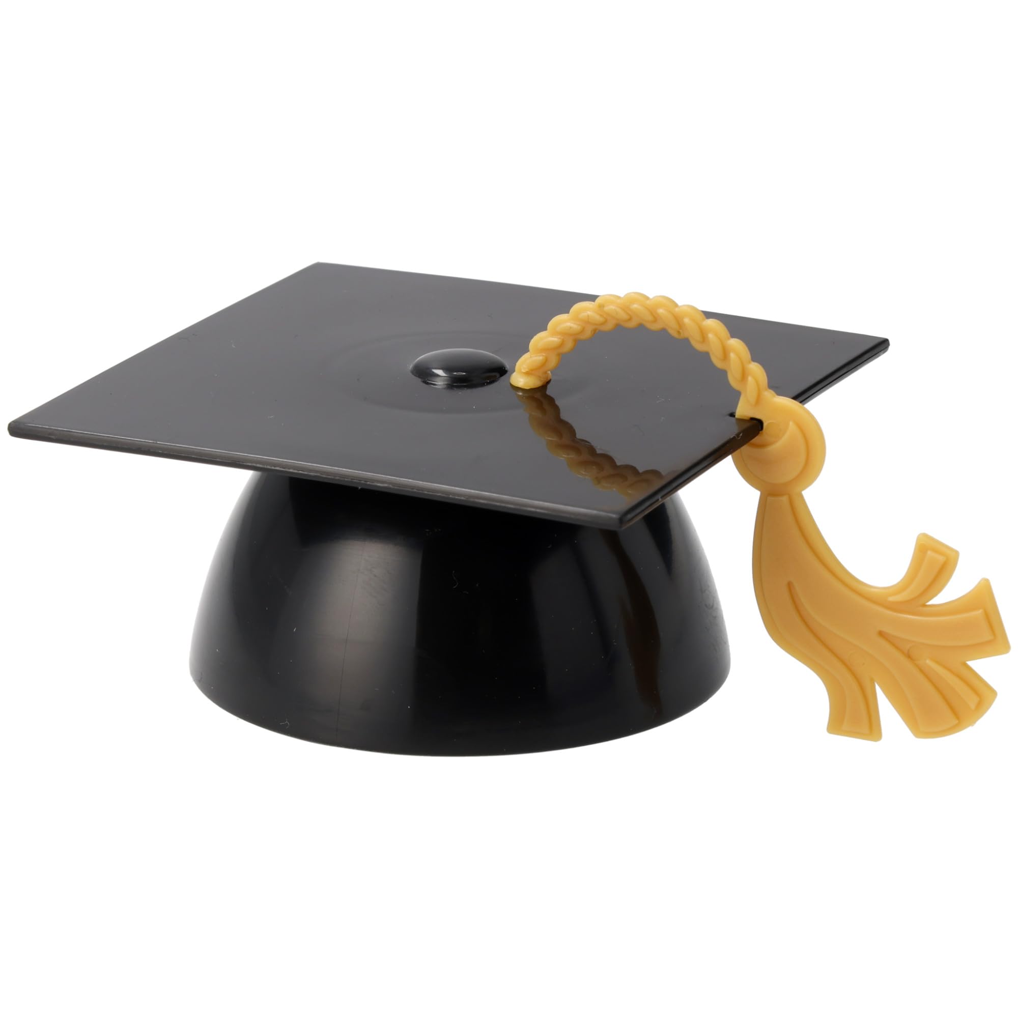 Photo 1 of DecoPac Black Grad Cap with Tassels Cake Topper | 24 Pack | Elegant Graduation Hat Cake Decoration, Food Safe - Pack Of 24