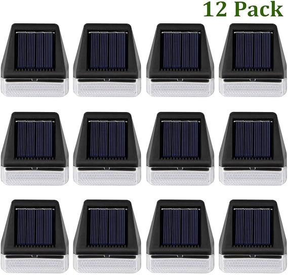 Amazon.com: Maggift 12 unidades de luces solares para escalones al aire
