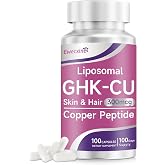 Ewecxine GHK-Cu Copper Peptide Supplement, 300 mcg per Serving, Liposomal Formula, 100 Vegan Capsules &ndash; Beauty Support Matrix with Biotin, Phytoceramides &amp; Herbal Blend