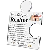 Thank You Gifts for Realtor, Appreciation Gifts for Real Estate Agent Realtor Acrylic Puzzle Piece Plaque Sign Office Desk Decor