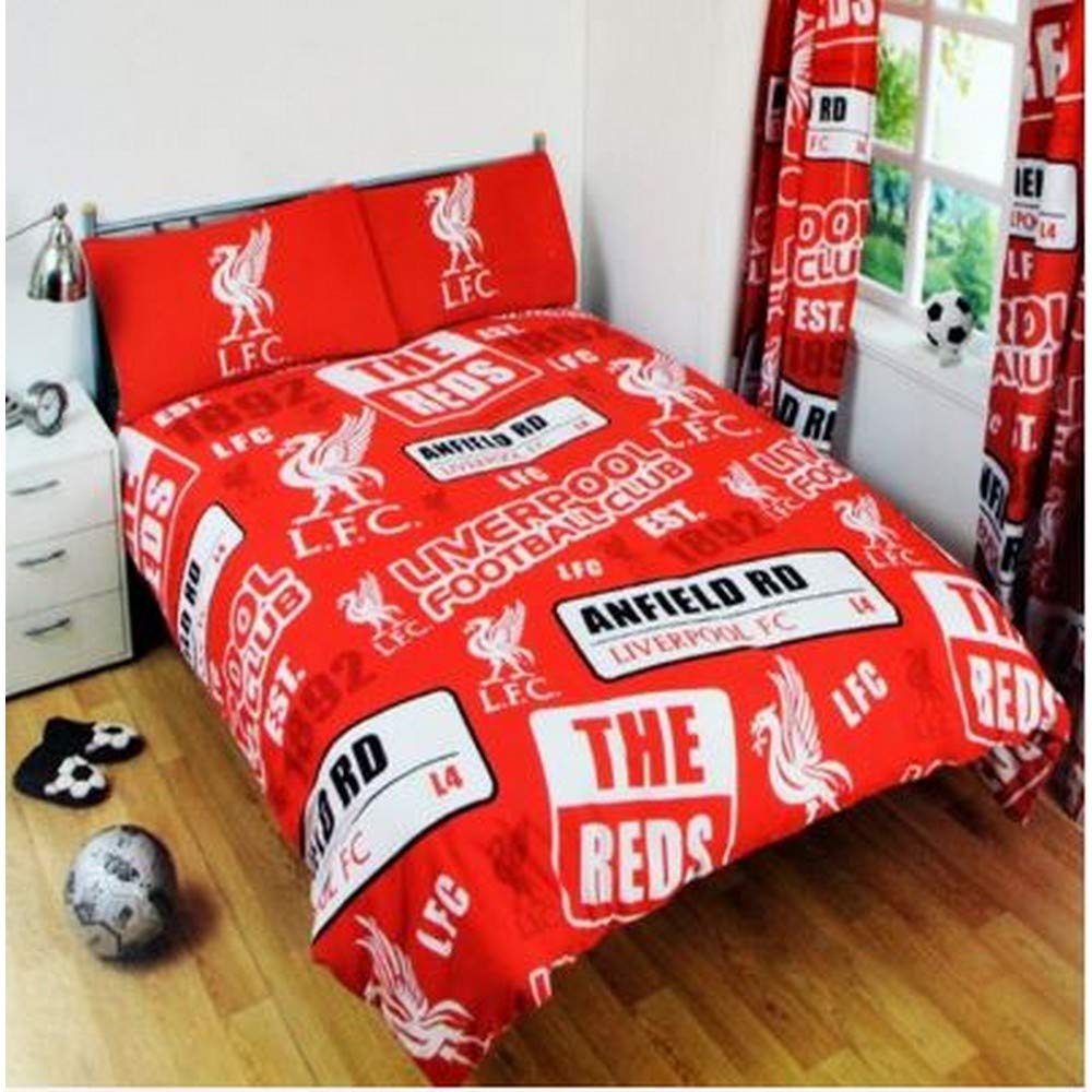 Liverpool Official Patch Double Duvet Cover Set - Red