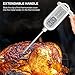 MeasuPro Professional Instant Read Food Thermometer, IPX7 Waterproof Digital Cooking Thermometer, Thermofast Internal Meat Thermometer w/ Hold Function and Calibration Capability, Stainless Steel