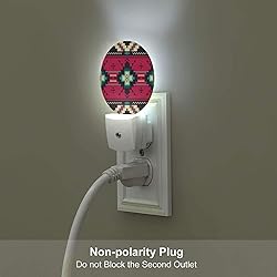 Axayaz Ethnic Pattern Night Light Red Native