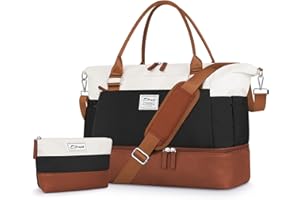 ETRONIK Weekender Bags for Women, Personal Item Travel Bag with Shoe Compartment, Carry On Overnight Bag with Toiletry Bag, Gym Bag with Wet Pocket, Duffel Bag for Travel, Sports, Hospital