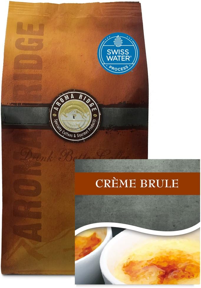 Crème Brulee SWP Decaf Coffee, 1 lb Whole Bean FlavorSeal Vacuum Bag