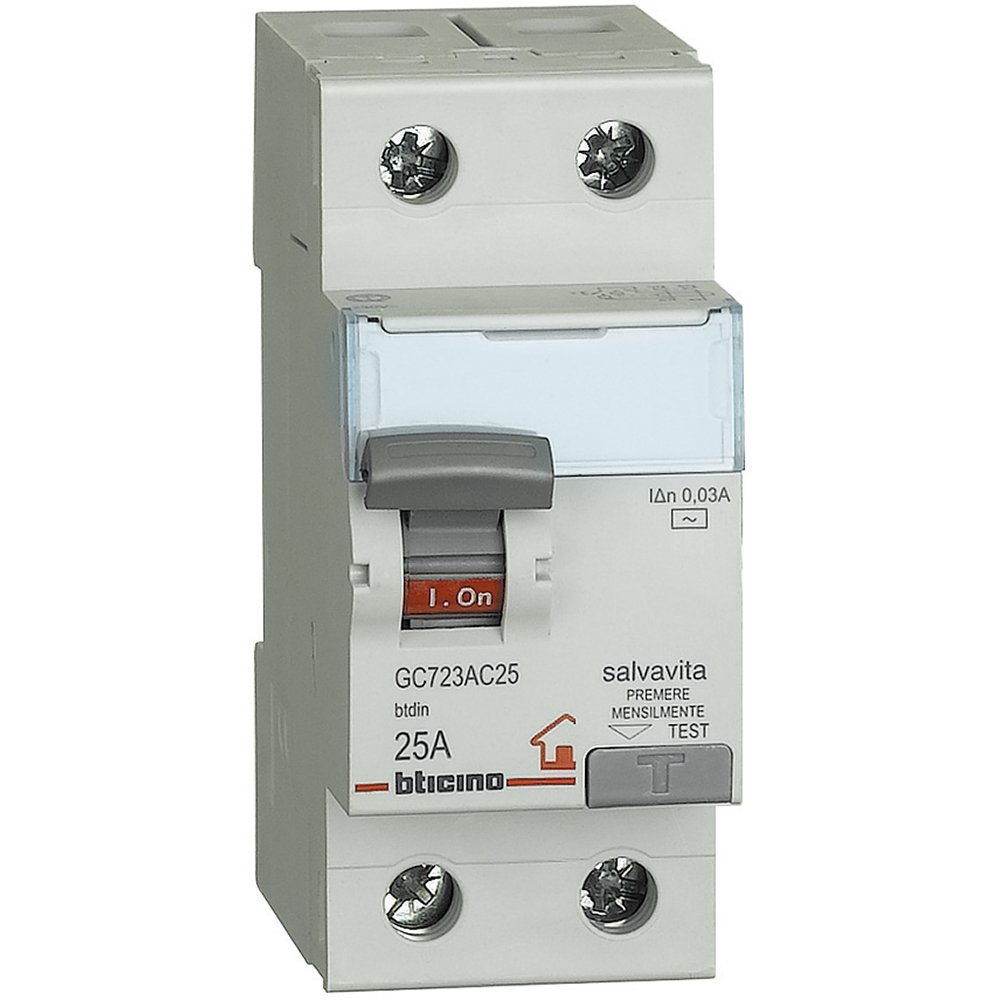 Bticino GC723AC25 BTDIN Circuit Breaker, 2 Modules