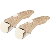 Parakatoikos Removable Handle Wood-Like, Detachable Handle for Pots and Pans, Universal Cookware Handles, Compatible with Thin Edge Cookware, 2 Pack
